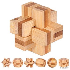 Intelligence toys Kongming Luban Lock Kids Wooden Chinese Traditional Educational Toys for Children Brain Teaser Games Intellectual Toy