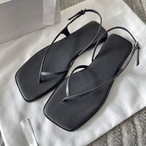 Buty kwadratowe palce otwarte flip-flops designerski letni dół swobodny