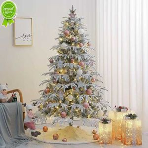 New 78/90/122cm Christmas Tree Skirt Faux Fur Rug Snowflake White Plush Mat Home Christmas Tree New Year Decoration Noel Apron Ornam