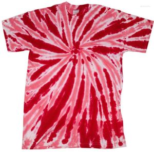 Herren-T-Shirts Buntes Tie-Dye-Shirt Twist Red