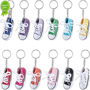 New Mini Hi Top Canvas Sneaker Keychain Cute Sport Shoes Keyring for Bag Purse Pendant Car Accessories Children's Funny Gifts