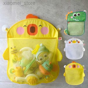 Bath Toys Baby bath toys duck mesh strong liquid toy storage bag with suction cups bath game bag bathroom organizer water toys for children