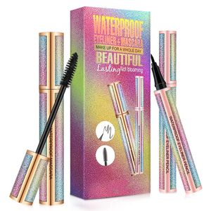 4D Fiber Lash Mascara Delineador Líquido Lápis kit Preto maquiagem à prova d'água Starry Sky Mascara Eyeliner