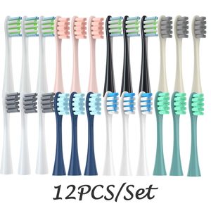 Escova de dentes 12pcs a vácuo de cabeças de escova de reposição lacrada para Oclean x pro z1 um ar 2 se bocais de limpeza profunda de dupont suave 230517