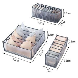 Storage Drawers Bra Boxes Underwear Clothes Organizer Der Nylon Divider Closet Foldable 6/7/11 Grids Separated Drop Delivery Home Ga Dhpqw