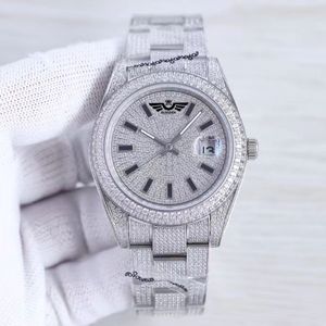 5 Star Super 9 Style Full Diamond Watch President Datejust 41mm 228236 Black Nail Automatic 18k Sapphire Orologi da polso da uomo da uomo