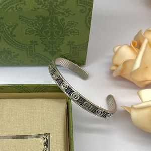 G Designer Mankiet Bransoletki Uwielbiają kobiety mężczyźni podwójna bransoletka Gletter Silver Party Wedding Gift Fashion Luksusowa biżuteria