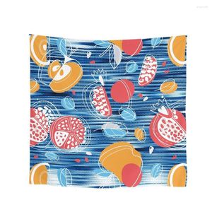 Scarves Latest Customizable Scarf Female Summer Tropical Fruit Lemon Printing Silk Sunscreen Long Beach Shawl Square Towel