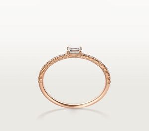 Carti Love Diamond Ring Designer Jewlery Women zaręczyny Pierścionki ślubne luksus moissanite Pierścień Rose złoto srebrne Tytanium 5030540