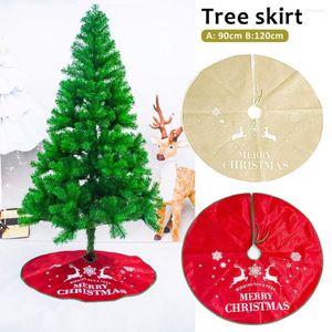 Decorações de natal Salia de Natal não tecida Círculo Círculo de Merry Elk Tampa de Base Decoração de Avental de Avental 90cm/120cm