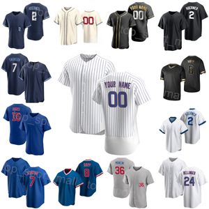 Baseball 2 Nico Hoerner Jersey 24 Cody Bellinger 16 Patrick Wisdom 7 Dansby Swanson 8 Ian Happ 36 Trey Mancini 15 Yan Gomes Kyle Hendricks Jonathan Villar Man Man X-X