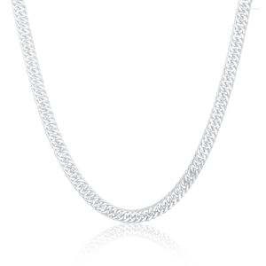 Chains High Quality 925 Sterling Silver Necklace 10MM Sideways Cuban Men Charm Wedding Engagement Jewelry Gift