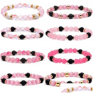 Contas de miçangas de rosa de rosa rosa Opal Breads Brend Bracelet para mulheres de entrega de joalheria de joalheria Bracelets dhgarden dhiln