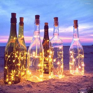 Remsor 2 m led Garland koppartråd Corker String Fairy Lights For Glass Craft Bottle Year Christmas Valentines Wedding Decoration