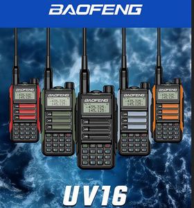 Baofeng UV-16S Radio FM IP68 Impermeabile 12W Walkie Talkie 5800mAh High Power Max Long Range VHF UHF Aggiornamento di BF UV-5R UV5R Radio bidirezionale CB UV16S V2