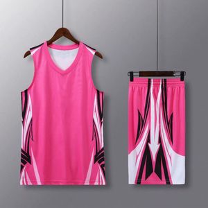 Running Sets Youth Adult Basketball Jersey Set Women Men Uniform Shooting Training Shirt Double Pocket Shorts Sportswear Team Suit 230518