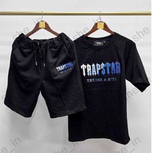 Camas de camisetas masculinas curtas de tracksuits casuais tracksuit trapstar feminino toalha bordado suor de bordados masculino