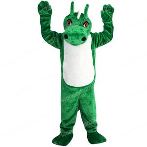 Performance Green Dragon Mascot Costumes Carnival Hallowen Gifts unisex vuxna fancy party spel outfit semester utomhus reklamdräkt kostym