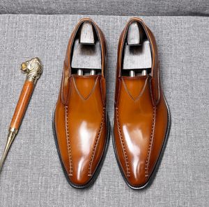 Формальные туфли для одежды для нежных мужчин модельер-дизайнер подлинные кожаные мужские мужские оксфордс повседневная платформа квартиры 38-44