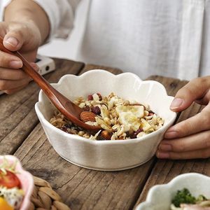 Ciotole Ciotola In Ceramica Da Forno Rossa In Rete Insalata Di Frutta E Verdura Complementare Carino Ins Personalità Creativa Riso