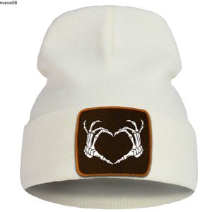 Beanie / Skull Caps Balaclava Y2k Hand Bone Beanie Hat da donna Cappellini da uomo in maglia Streetwear Cotton Fashion Vintage Cappelli invernali per bambini per le donne J230518