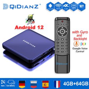Set Top Box H96 MAX V12 RK3318 TV BOX cerdas Android 12 4G 64GB 32G 4K Dual Wifi BT Media player H96MAX TV top 2GB 16GB 2023 230517