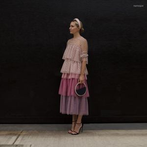 تنانير ins تنورة طويلة النساء jupe femme maxi حفلة ارتداء أنثى تول أزياء tulle