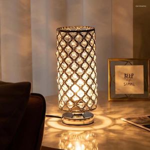Table Lamps Simple Modern Crystal Lamp Ins Girl Warm And Romantic Bedroom Bedside Creative Decoration Night Light