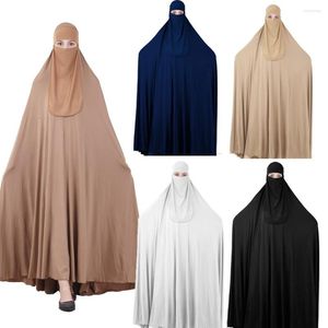 Этническая одежда 2pcs Рамадан мусульманская молитвенная одежда Хиджаб платье Женщины Тобе Ид Мубарак с капюшоном на Ближнем Востоке Турция Оаэ Джуркен Абая Исламский