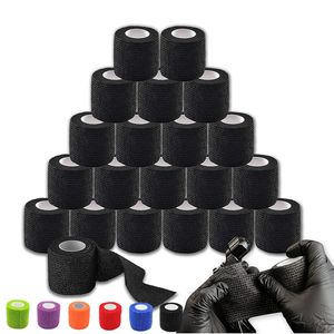 Other Tattoo Supplies 24pcs Grip Bandage Cover Wraps Tapes Nonwoven Waterproof Self Adhesive Finger Wrist Protection Accessories 230517