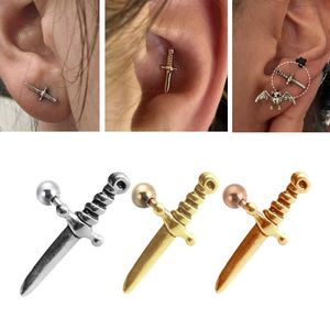 Stud 1pc Dolch Ohrstecker Ohrring Edelstahl Punk Knorpel Piercing Schwert Helix Conch Lobe Tragus für Männer Frauen Körperschmuck 16G Z0517