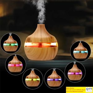 300ml Mini Portable Aromatherapy Essential Oil Diffuser bamboo Humidifier Wood Grain Ultrasonic Cool Mist Diffusers with