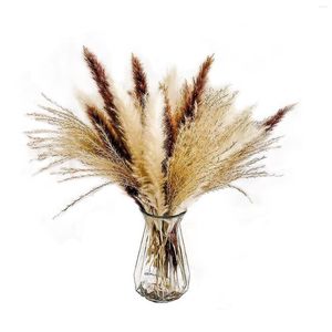 Flores decorativas 70pcs Tails Casamento Natural Wheat Flower Bunch Artificial Pampas Grass Home Party Plant Hastes Longo