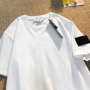 T-shirt da uomo di marca camicia stone summer island Coppia indossare tendenza in cotone a maniche corte all-match uomo e donna tinta unita T-shirt posteriore grande bussola stampa maniche corte