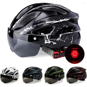 Motorcycle Helmets Men Women Cycling Helmet With LED Light Sports Skateboard Scooter Road Mountain Bike E-Bike Bicycle