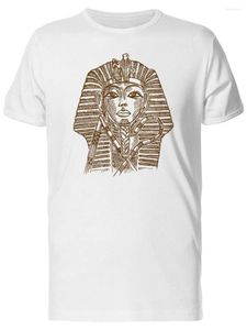 Men's T Shirts Mask Of Egyptian Pharaoh Sketch Tee -Image By Gift Funny Shirt