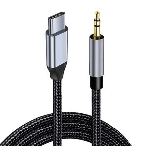 2M 6 stóp typu C do 3,5 mm kabel kablowy kabel kablowy kabel audio do samochodu słuchawki USB C GŁĘBOWANIE JAKIELE DLA SAMSUNG XIAOMI REDMI