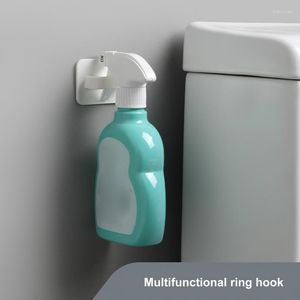 Krokar 2st Punch-Free Simple Hook Multifunktion Seamless Past Type Porch Paraply Eye Key Ring Storage Spray Bottle