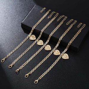 26 Stilista inglese Iniziale cuore Cavigliera Catena Catene di cristallo d'oro Braccialetti con ciondoli al piede Lettere Gioielli di moda per donne Will e Sandy Gift s