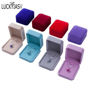 Jewelry Stand 1 PC High Quality Storage Boxes Presentation Necklace Pendant Velvet Case Earrings Plastic Display 230517