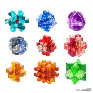 Inteligence Zabawy Kolorowe łamigłówki Kong Ming Luban Lock IQ dla dorosłych dzieci poziomy mózgu stopień zabawki