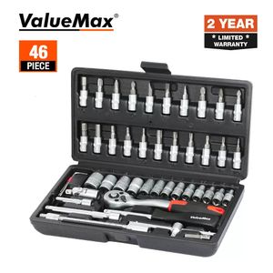 Other Hand Tools ValueMax Hand Tool Sets Car Repair Tool Kit Mechanical Tools Box for Home DIY 14" Socket Wrench Set Ratchet Screwdriver Bits 230517