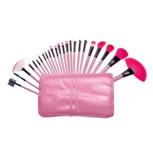 Kosmetikborstar presentpåse med 24 st makeup borste set professionella ögonbryn pulver fundament skuggor smink verktyg