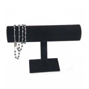 Ювелирные ювелирные изделия Black Velvet Bracelet Chail Watch Tbar Rack Rack Hard Display Holder Organizer 230517