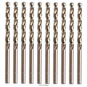 Drill Bits 10Pcs 1-5mm M35 Round Shank HSS-Co Cobalt Twist Drill Spiral Drill Bit 230517