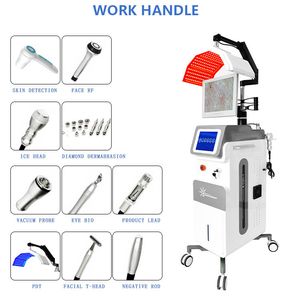 2023 10 em 1 PDT Máquina facial limpa de água limpa 7 cores PDT Light Therapy Machine com bio rf