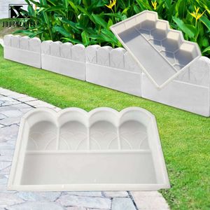 Andra trädgårdsmaterial Sten Brick Path Mold Buildings Accessories 42x25x5cm Plastic Making Diy Paving Mold Home Garden Floor Betong Mögel G230519