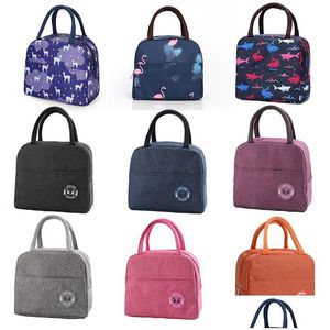 Bolsas de lancheiras reutilizáveis ​​Bolsa de bolsa cooler pacote adt adt infantil bento alimentos térmicos sacos de recipiente Drop Drop Home Garden Kitc Dhpfl