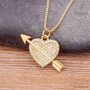 Sprzedaż mody strzałka w zawieszek sercowego Prosta konstrukcja kryształowy romantyczny łańcuch biżuterii prezent ślubny