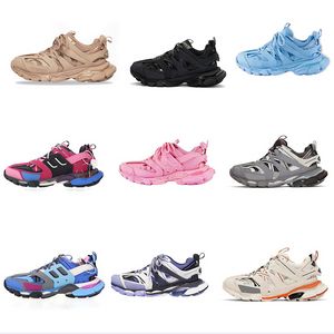 Designer casual shoes Paris Fashion Triple s track 3.0 ice pink blue white orange black men women sneakers trainer lime red metal With Box